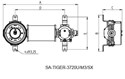 SA-TIGER-3720U-M3-SX светильник - габариты